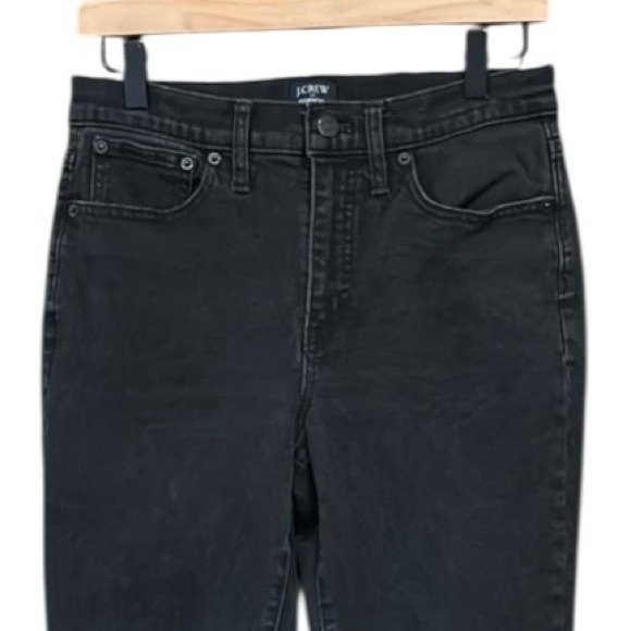 J. Crew Essential High Rise Cropped Straight Leg Jean Black Size 27 - Picture 9 of 11